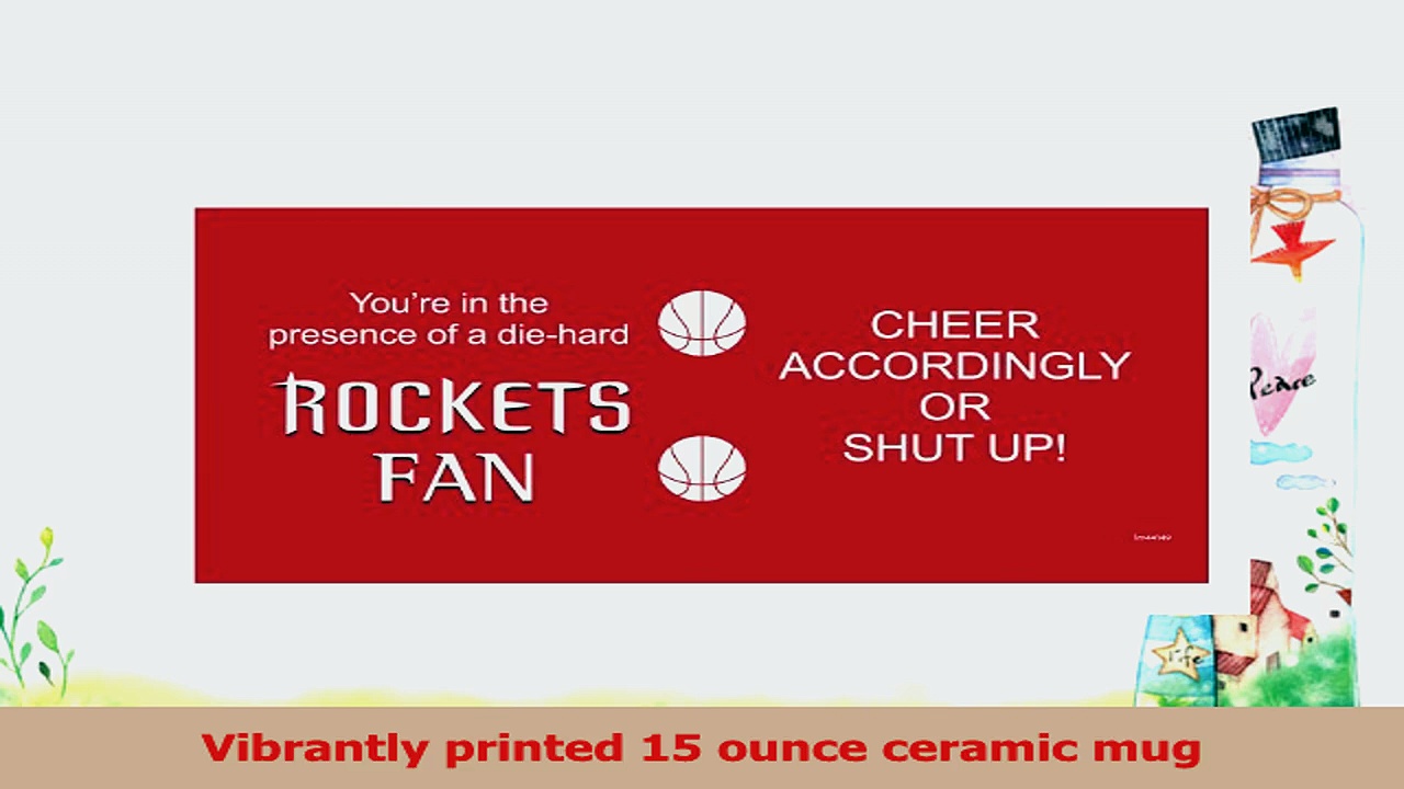 TreeFree Greetings lm44149 Rockets Basketball Fan Ceramic Mug with FullSized Handle 8d1ec4fb
