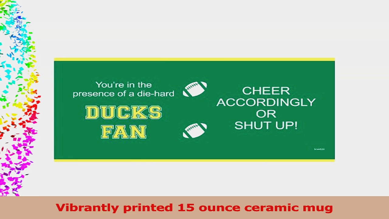 TreeFree Greetings lm44529 Ducks College Football Fan Ceramic Mug with FullSized Handle 12a8f567
