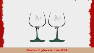 MLB Oakland Athletics Satin Etch Wine Glass 16ounce 2Pack 44b3995c