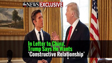 In Letter to China, Trump Says He Wants ‘Constructive Relationship’