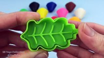 Learning Colours with Play Doh and Leaf Shaped Cookie Cutters Peppa Pig Rolling Pin Fun & Creative