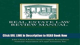 [Popular Books] Real Estate Law Review Manual Full Online