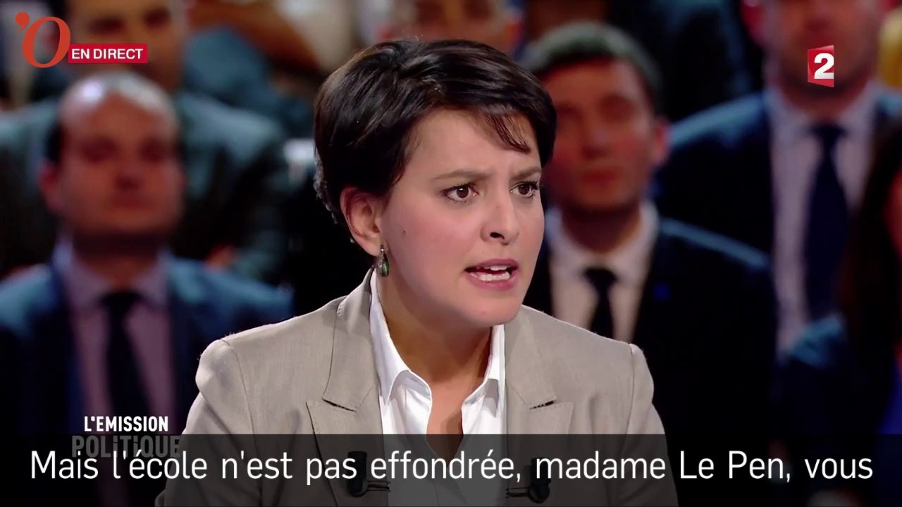 Face à face très tendu entre Marine Le Pen et Najat Vallaud-Belkacem