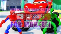 Spiderman COLORS Wheels On The Bus & Custom McQueen CARS - Nursery Rhymes Songs for Children