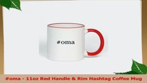 oma  11oz Red Handle  Rim Hashtag Coffee Mug 4fd11d59