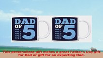 Custom Dad Gifts Dad of 5 Add Childrens Names Custom 2 Pack Gift Coffee Mugs Tea Cups 68d1d305