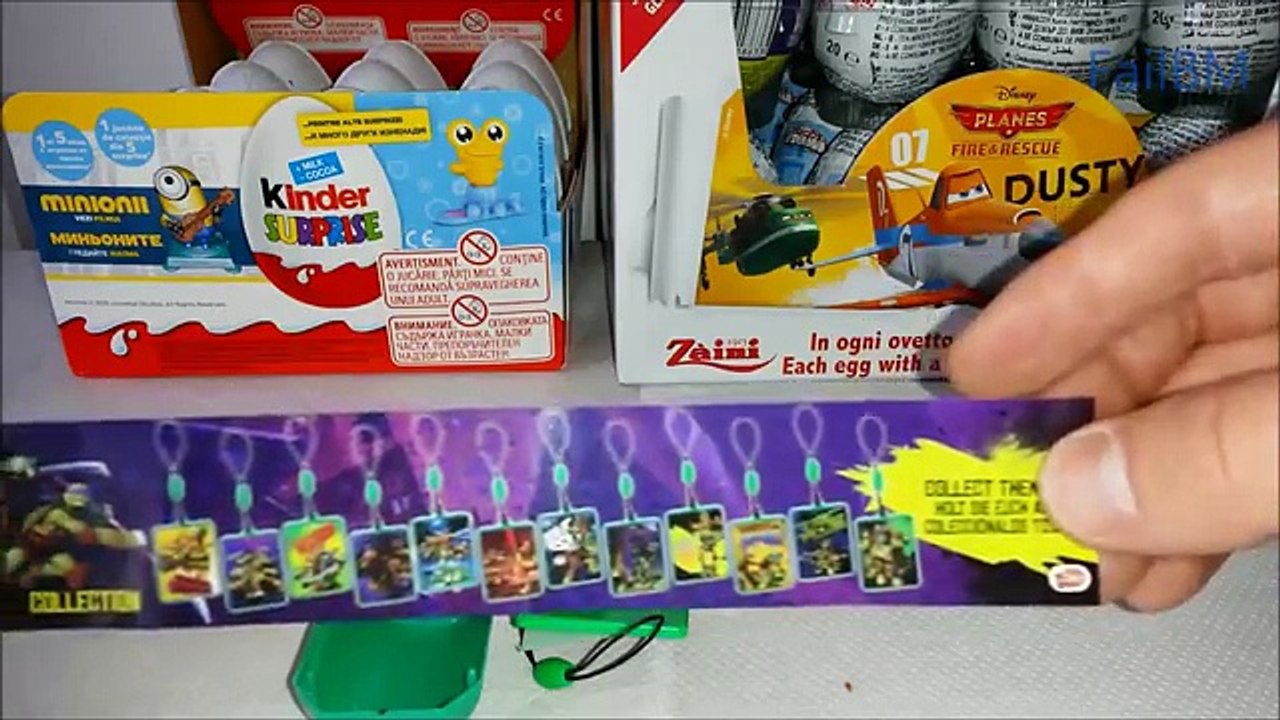 3 Surprise Eggs whit Disney Pixar TURTLE NINJA Opening Unboxing - Funny Surprise