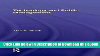 EPUB Download Technology and Public Management Kindle