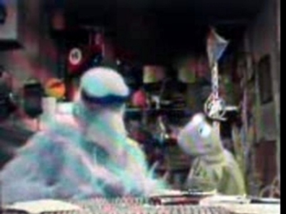 Sam the eagle and Kermit and Rowlf and Zoot