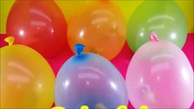 GIANT BALLOON Surprise with ! Frozen Minions Hello Kitty Duck Minnie Mause learn colors Fun