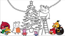 Coloring Angry Birds Peppa Pig Coloring Page Angry Birds vs Peppa Pig Christmas Coloring Book