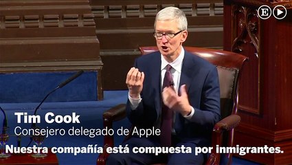Tim Cook, director de Apple, carga contra Trump