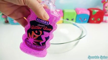 DIY Glitter SLIME! How to Make Super SHINY STRETCHY MLP Pinkie Pie Pink SLIME Putty with SHOPKINS