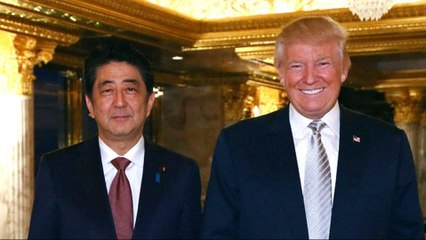 Japan’s Abe arrives in US for Trump talks