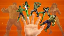 Hulk Finger Family Rhymes For Children | Hulk Cartoons Children Nursery | Hulk Finger Family