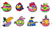 Angry Birds Easter Eggs Coloring Page - Angry Birds Coloring Book For Learning Colors