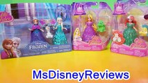♥ 4 Lovely MagiClip Glitter Glider dolls ♥ Tangled Rapunzel, Ariel, Disney Frozen Elsa Anna Olaf