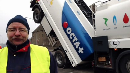 Sambreville: un camion de mazout en fâcheuse position à Velaine-sur-Sambre