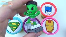 Играть doh чашки учим цвета сюрприз игрушки Марвел Супергерои Человек Паук Бэтмен Халк Железный человек