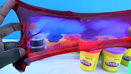 Melted Rainbow Heart Slime Clay Play Doh How To Make PlayDough Slime Fun