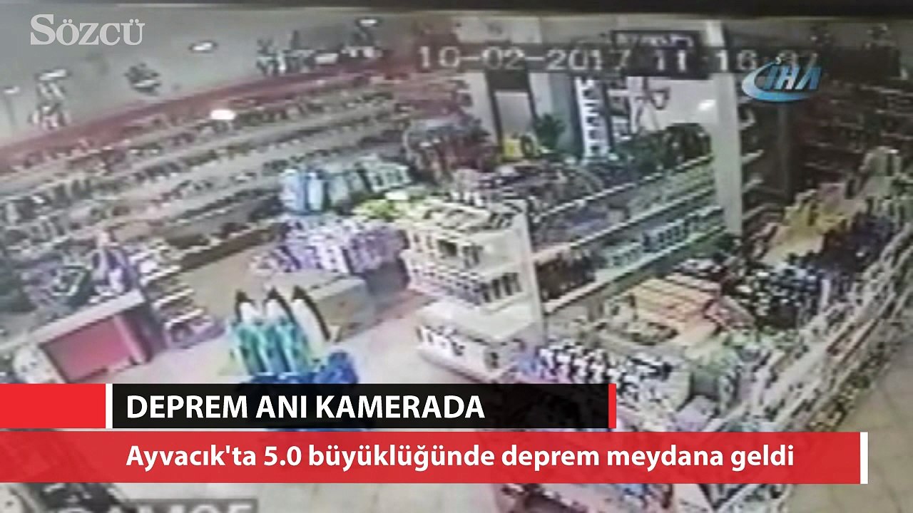 Deprem anı kamerada