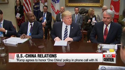 Trump agrees to honor "One China Policy" in Thursday's phone-call