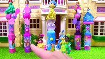 Disneys Inside Out and Princesses Light Up Fan Wand Toy Surprises! Stop Motion Elsa, Belle,