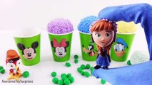 Paw Patrol Dora Elsa Mickey Mouse Play-Doh Ice Cream Clay Foam Cups Learn Colors Episodes