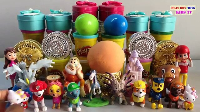 Играть doh яиц с сюрпризом, далматинец, автомобили молния Маккуин, Дональд дак | детские игрушки видео