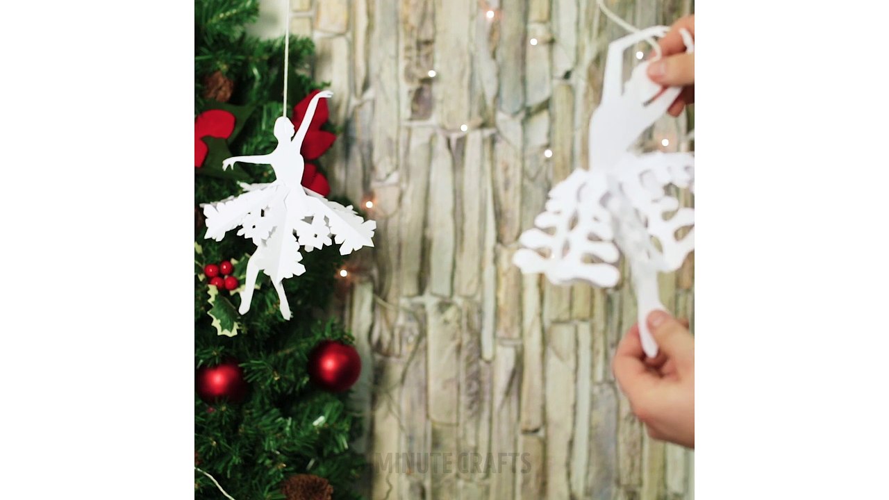 5 MINUTES CRAFTS | Easy craft snowflake ballerinas for the holiday season