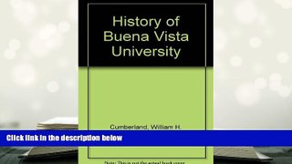 PDF [Download] History of Buena Vista University [Download] Online