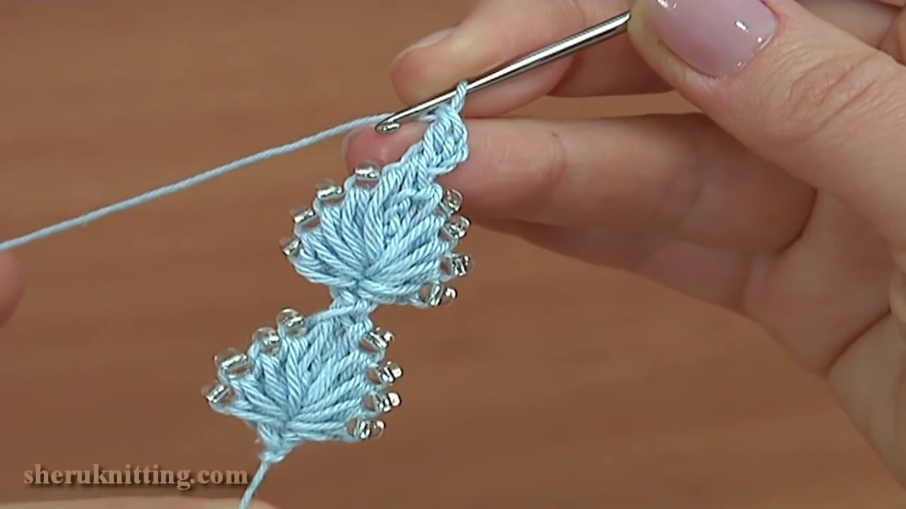 Easy Crochet Heart String With Beads Tutorial