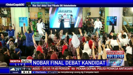 Andi Nurpati dan Panji Pragiwaksono Hadir di Nobar Debat