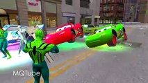 SPIDERMAN COLORS PARTY& Lightning McQueen Cars   Nursery Rhymes Songs for Childrens Animated