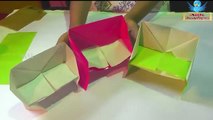 Как сделать бумажный шаги кресле Пдоос | простой способ сделать стулья Учебник для детей и малышей