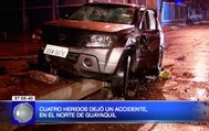 Cuatro heridos dejó un accidente en el norte de Guayaquil