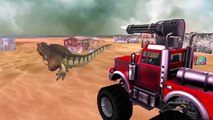 Dinosaurs Vs Monster Truck Cartoons For Children | Children Funny Dinosaurs Videos