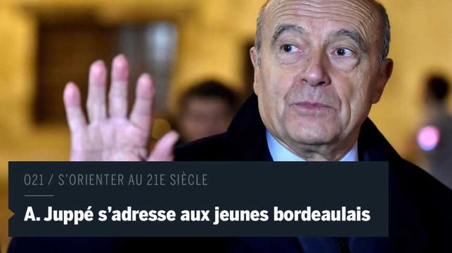 Alain Juppé à O21 : prendre des risques ou choisir le confort, je ne vous cache pas que c'est la question que je me pose en ce moment