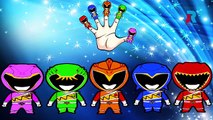 POWER RANGERS Family Finger Rhymes | Surprise Eggs Power Rangers | Power Rengers Color Balloons