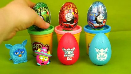 Thomas and Friend the Tank Engine Surprise Eggs VS Furby Boom Surprise Toys