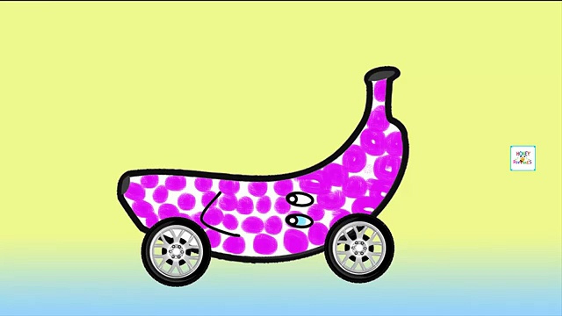 Learn Colors Banana Car Cartoon | Kids Learning Videos | Fun Kids Learn Education Nursery Rhymes
