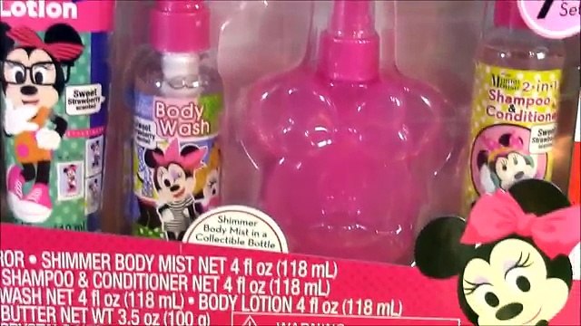 Minnie Mouse Bath & Body Beauty Set! Lotion Shimmer Spray Shampoo! Unboxing FUN