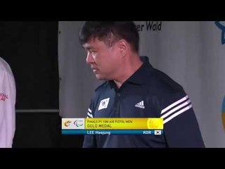 Medals Ceremony | P1 men's 10m air pistol SH1 | 2014 IPC Shooting World Championships Suhl
