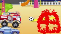 Coche de Policía y Carros de Carreras - Dibujos animados educativos - Videos Para Niños