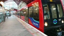 DLR trains at Canary Wharf station February 2017