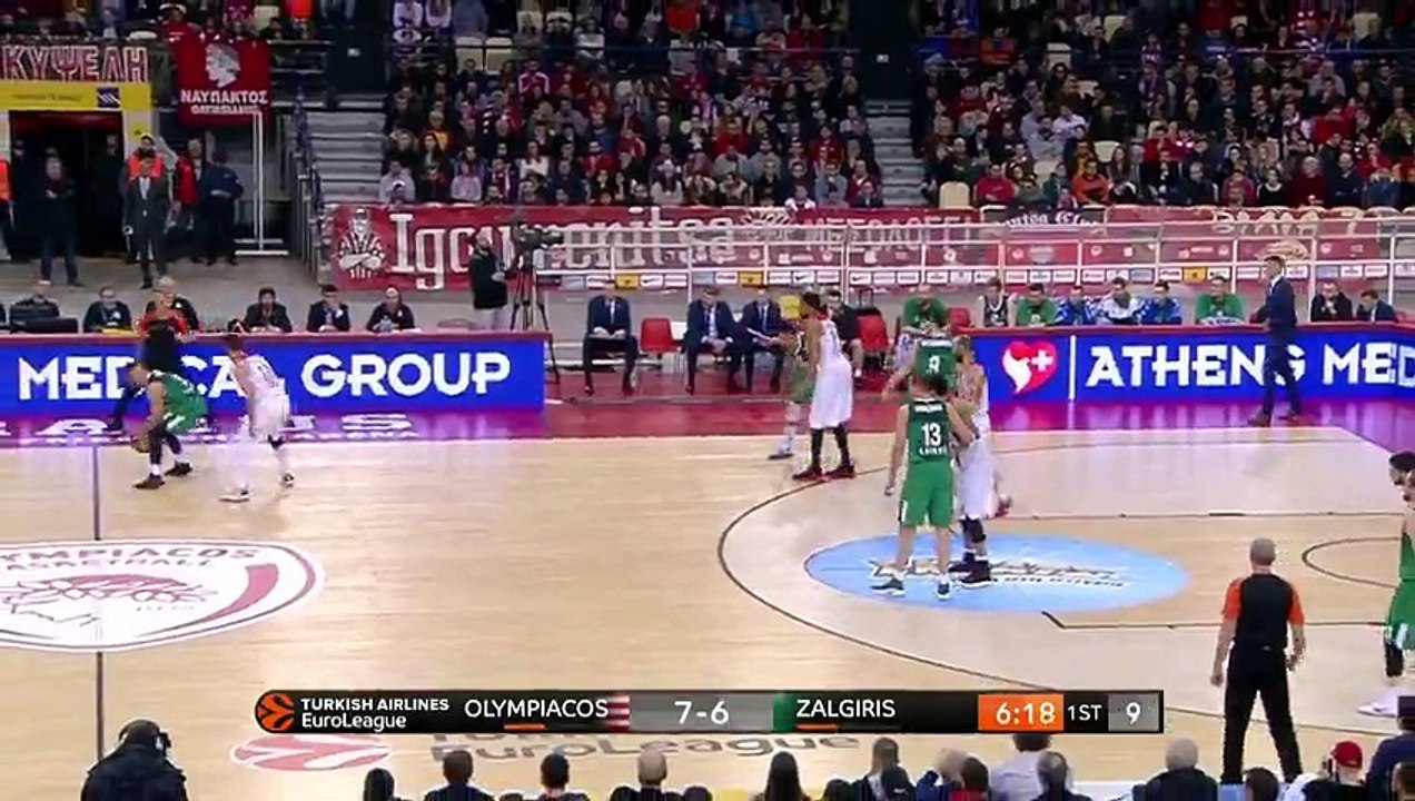 Η εντυπωσιακή chase-down τάπα του Κεμ Μπιρτς - Ολυμπιακός vs Ζαλγκίρις - 10.02.2017