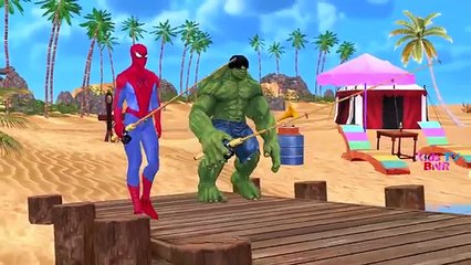 Spider_ Man Hulk Fishing Venom Attack || Spider_ Man Vs Venom Fighting || Kids For Rhymes