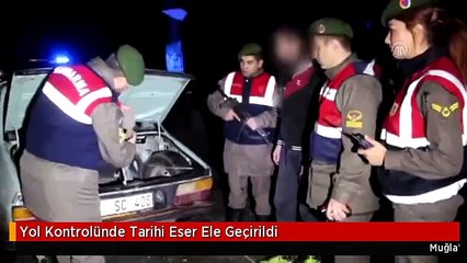 Yol Kontrolünde Tarihi Eser Ele Geçirildi
