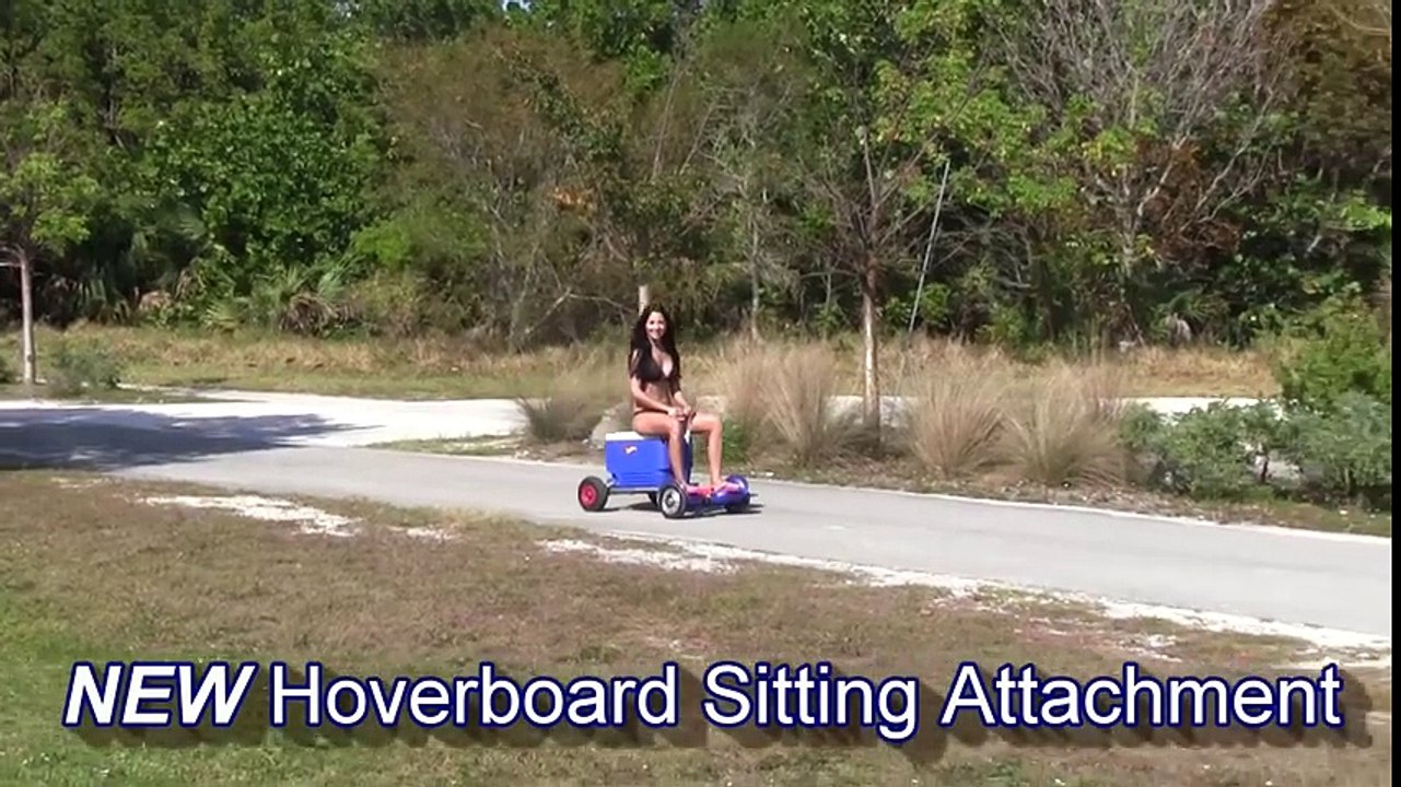 Hoverboard Sitting with Cooler - HoverCooler