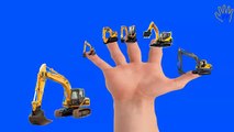 Finger Family Rhymes for Children Excavator Cartoons | Finger Family Nursery Rhymes for Children